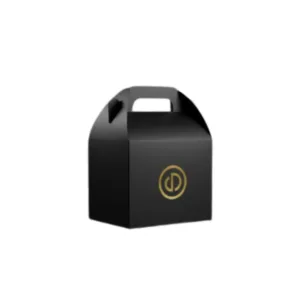 Black Gable Boxes for secure and stylish packaging, perfect for gifts and retail, from First Custom Packaging.