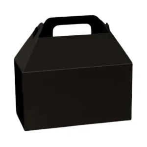 Black Gable Boxes for secure and stylish packaging, perfect for gifts and retail, from First Custom Packaging.