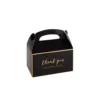 Black Gable Boxes for secure and stylish packaging, perfect for gifts and retail, from First Custom Packaging.
