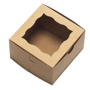 Brown Bakery Boxes with Window by First Custom Packaging