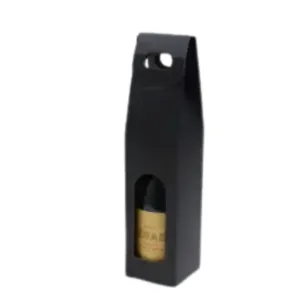 Custom Bottle Carriers with Display Window by First Custom Packaging showing premium wine bottles in custom packaging