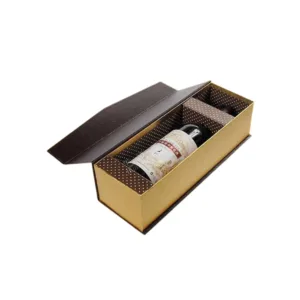 Custom Champagne Rigid Boxes with Inserts by First Custom Packaging