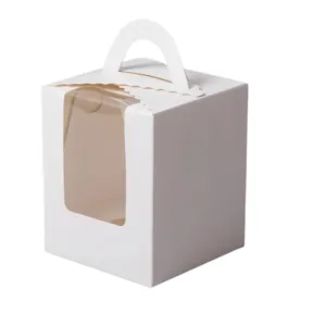 Elegant Custom Design Printed Gable Boxes with a ribbon, perfect for gifts and retail packaging, from First Custom Packaging.